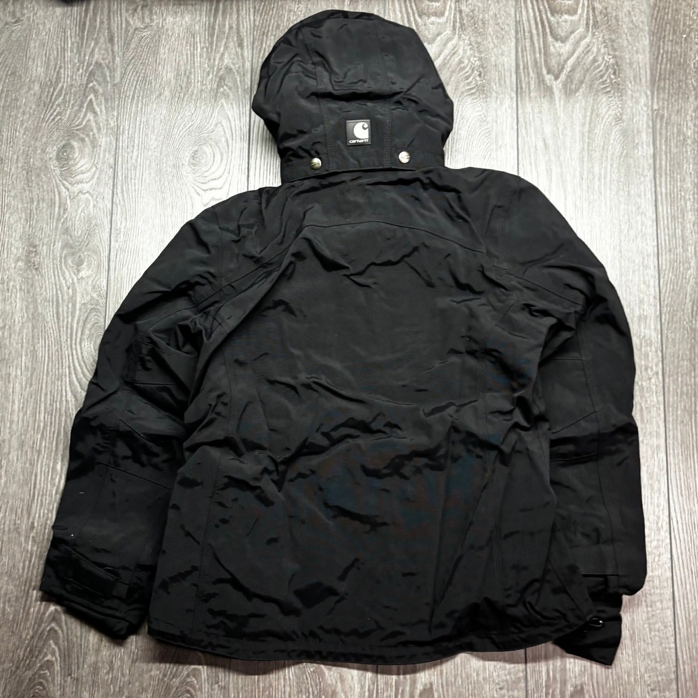Carhartt Women Black Waterproof Breathable Hooded Jacket WJ002 BLK Small Regular - Picture 5 of 9